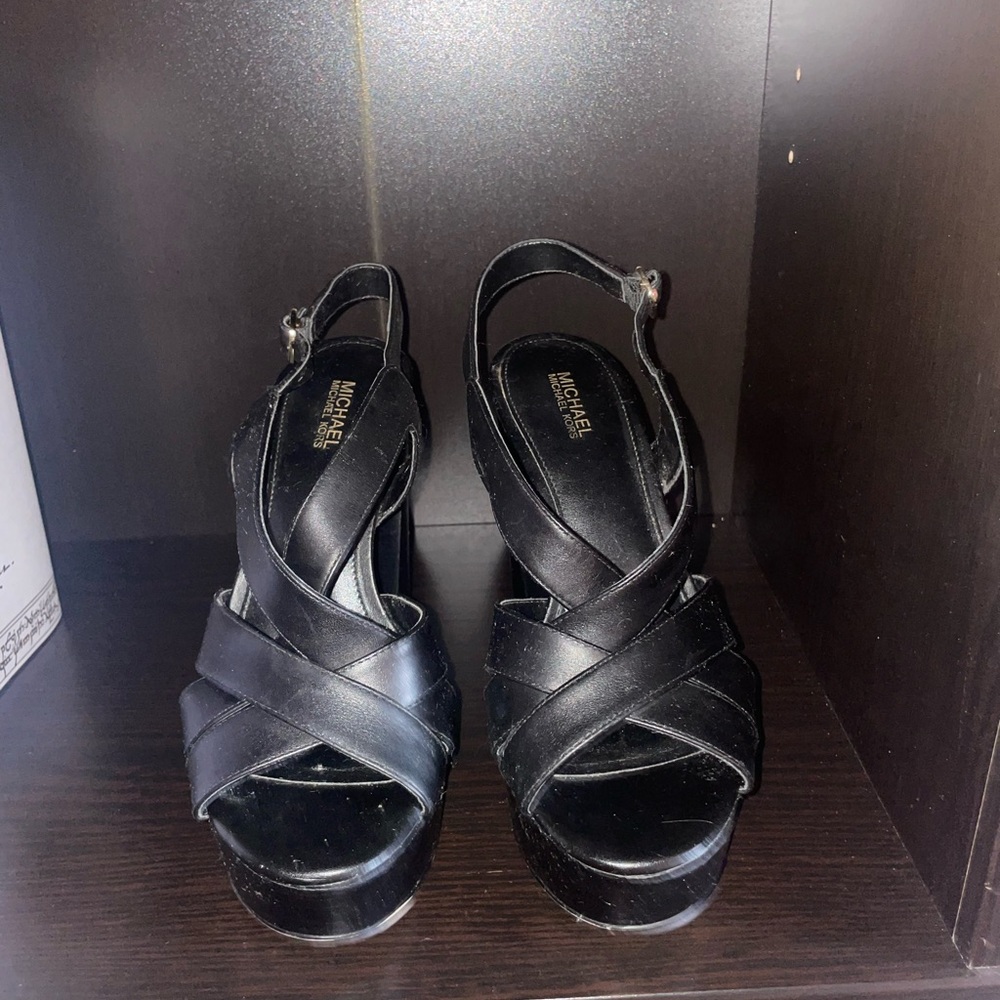 Michael Kors Platform Slingback Open-Toed Heels